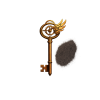 Llave antigua con ala mecánica